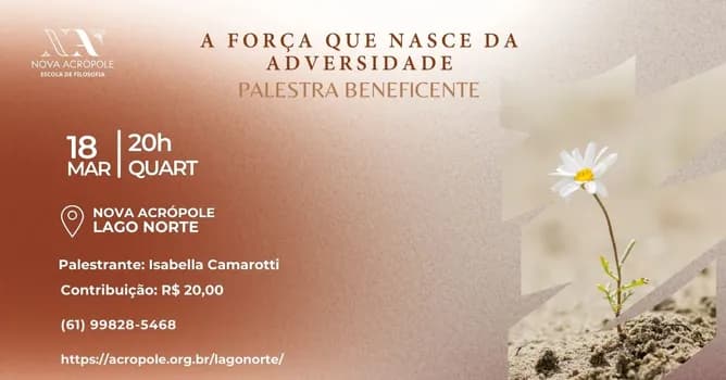 Imagem do Palestra Beneficente: A força que nasce da adversidade