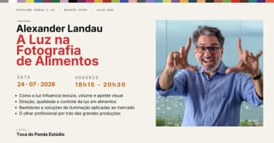 Palestra com Alexander Landau: A Luz na Fotografia de Alimentos em São José dos Campos