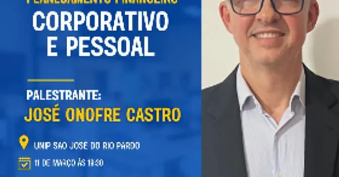 Imagem do PALESTRA: PLANEJAMENTO FINANCEIRO COORPORATIVO E PESSOAL
