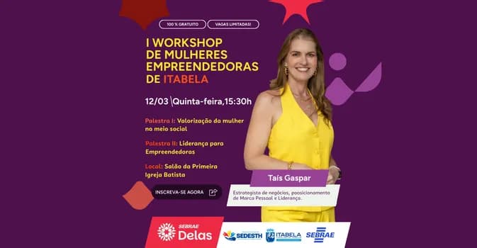 Imagem do Palestra Valorização da Mulher no Meio Social - Itabela