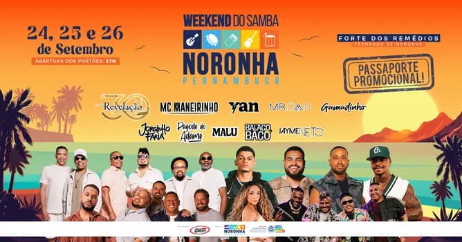 Imagem do PASSAPORTE WEEKEND DO SAMBA NORONHA