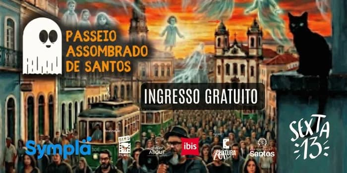 Imagem do Passeio Assombrado de Santos - 25a Edição - Sexta=feira 13