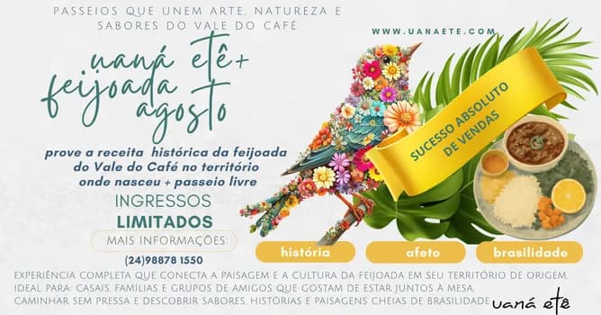 Imagem do PASSEIO LIVRE + FEIJOADA : INGRESSO UANÁ ETÊ EXPERIÊNCIA COMPLETA - 13 A 17 AGOSTO DE 2026