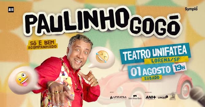 Imagem do PAULINHO GOGÓ - SÓ E BEM ACOMPANHADO - LORENA/SP