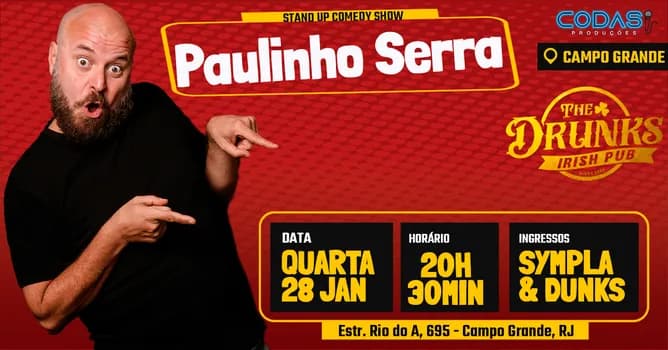 Imagem do Paulinho Serra- Em Pedaços - Comédia Verão 2026- Campo Grande