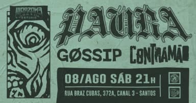 Paura, Contramão e Gøssip em Santos/SP em Santos