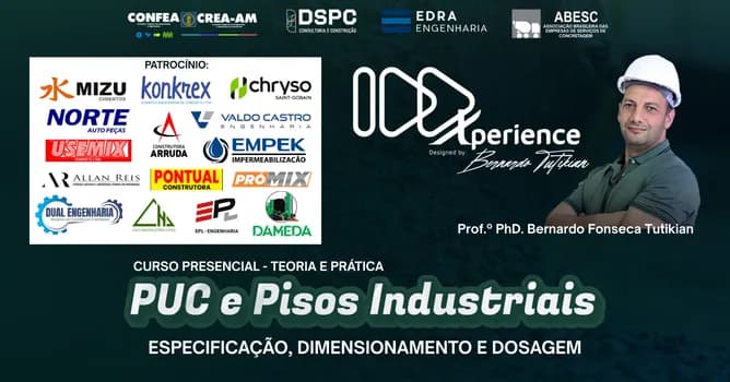 Imagem do Pavimento Urbano de Concreto (PUC) e Pisos Industriais - Curso Presencial