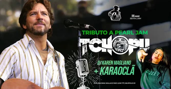 Imagem do Pearl Jam session com Tchopu no Clã Pub em Nilópolis