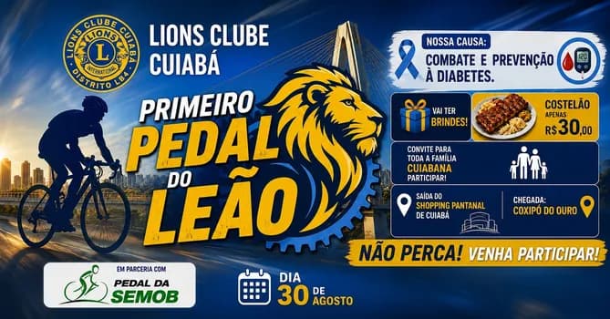 Imagem do Pedal do Leão Lions Clube Cuiabá