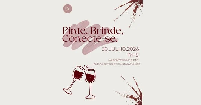Imagem do Pinte, Brinde e Conecte-se Pintura de Taça e Vinhos