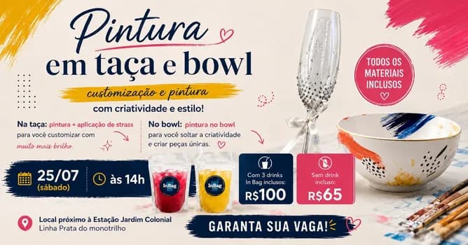 Imagem do Pintura em Taça e Bowl + Drinks InBag