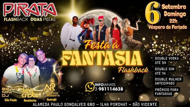 Imagem do Pirata FlashBack * 06.09.26 - 22h * Anos 70/80/90/2000