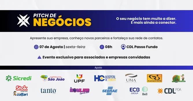 Imagem do Pitch de Negócios | CDL Passo Fundo
