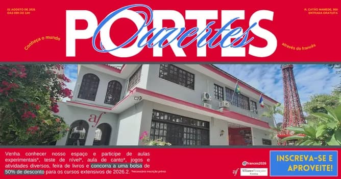 Imagem do PORTES OUVERTES - Conheça a língua francesa como nunca viu!