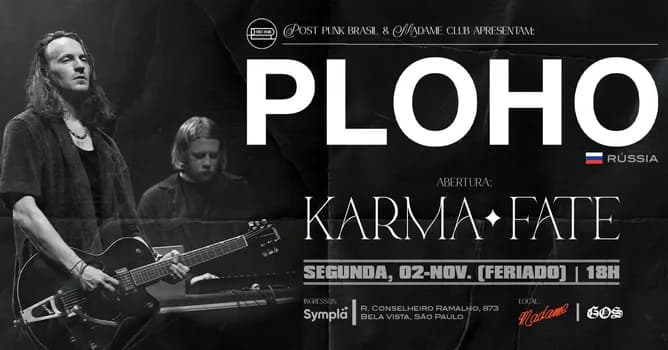 Imagem do Post Punk Brasil apresenta: PLOHO (Rússia)