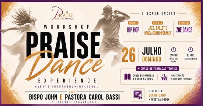 Imagem do PRAISE DANCE EXPERIENCE I Workshop Edition 2026