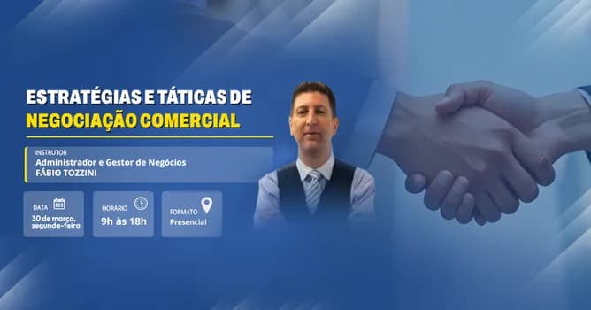 Imagem do PRESENCIAL: ESTRATÉGIAS E TÁTICAS DE NEGOCIAÇÃO COMERCIAL