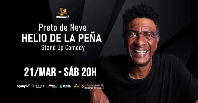 Imagem do Preto de Neve - Hélio De La Peña | StandUp ~ 21/Mar Sab 20h