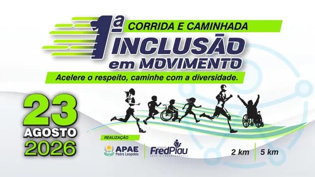 Imagem do PRIMEIRA CORRIDA E CAMINHADA INCLUSÃO EM MOVIMENTO