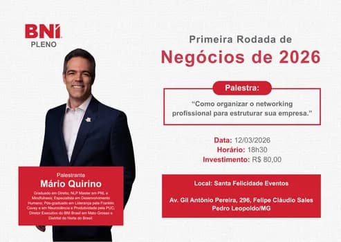 Imagem do PRIMEIRA RODADA DE NEGÓCIOS BNII MIINAS PLENO 2026