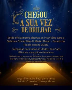 Imagem do Primeiro Workshop e seletiva para Miss e Mister Brasil em Niterói.