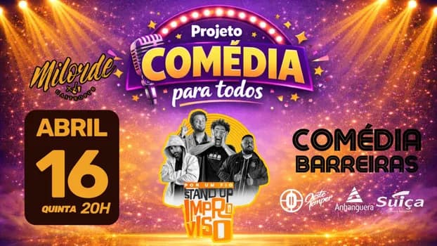 Imagem do Projeto Comédia para todos apresenta: POR UM FIO "Stand up Improviso"