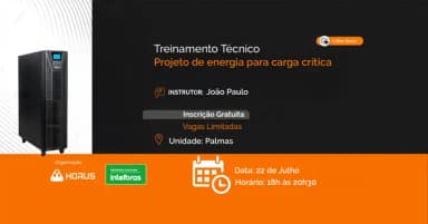 Projeto de Energia para Carga Crítica em Palmas