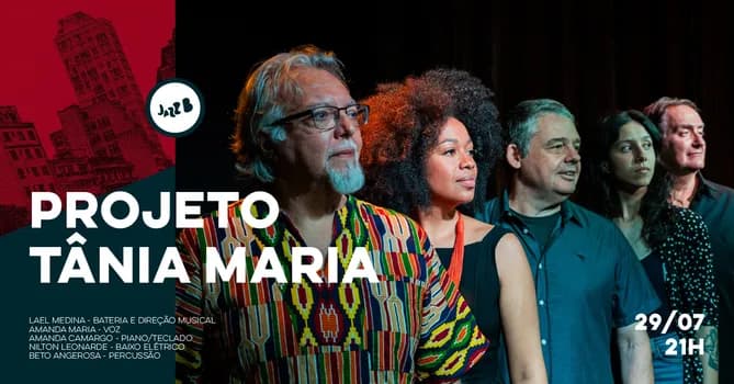 Imagem do Projeto Tânia Maria no JazzB (QUARTA 29/JUL/26)
