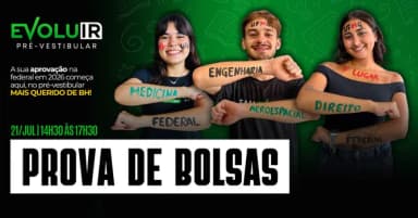 Prova de Bolsas | Intensivo ENEM 2026 | Evoluir Pré-Vestibular em Belo Horizonte
