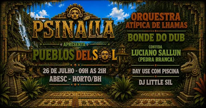 Imagem do PSINÁLIA | Orquestra Atípica de Lhamas - Bonde do Dub convida Luciano Sallun (Pedra Branca)