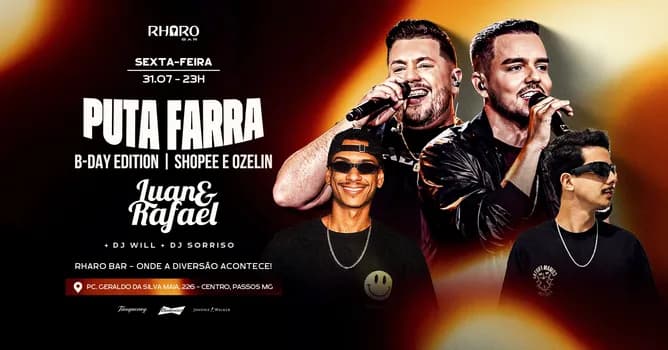 Imagem do PUTA FARRA B.DAY EDITION | RHARO BA
