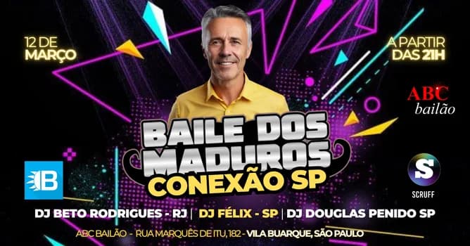 Imagem do QUINTA | 12/03 BAILE DOS MADUROS 3º EDIÇÃO NO ABC BAILÃO - SP