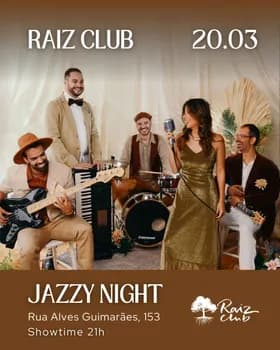 Imagem do Raiz Club Apresenta JAZZY NIGHT (Banda Chocolate Quente)