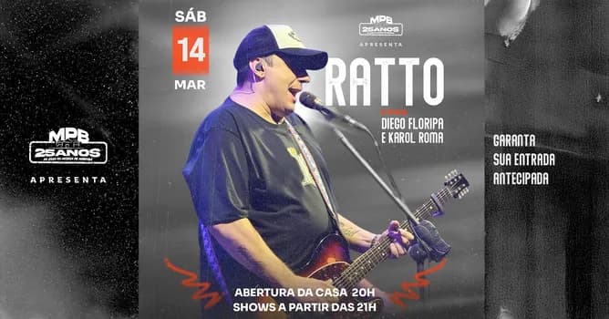 Imagem do Ratto Acústico + Diego Floripa e Karol Roma (abertura)