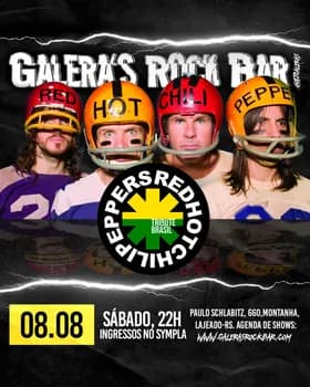 Red Hot Chili Peppers Tribute Brasil em Lajeado RS no Galeras Rock Bar 08/08 (sábado) em Lajeado