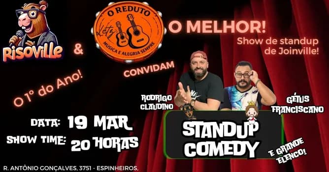Imagem do REDUTO DO SAMBA (LETZ LOUNGE) CONVIDA: SHOW DE COMEDIA STANDUP!