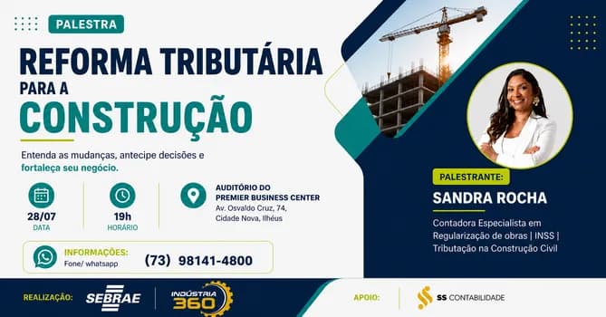 Imagem do REFORMA TRIBUTÁRIA PARA A CONSTRUÇÃO - Ilhéus