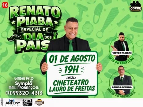 Imagem do RENATO PIABA em ESPECIAL DIA DOS PAIS - HUMOR e STAND UP COMEDY