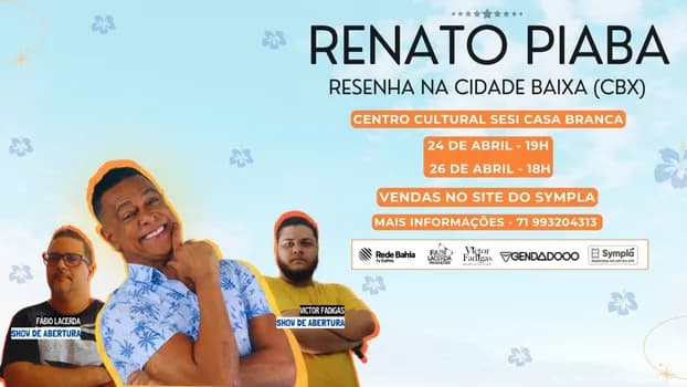 Imagem do RENATO PIABA em RESENHA NA CIDADE BAIXA - HUMOR e STAND UP COMEDY: (SEM TAXAS)