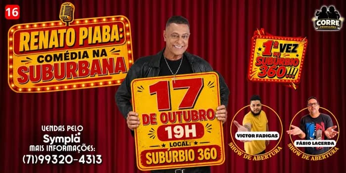 Imagem do RENATO PIABA - RESENHA NO SUBÚRBIO - HUMOR e STAND UP COMEDY SEM TAXAS