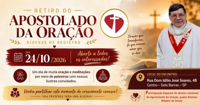 Imagem do Retiro do Apostolado da Oração da Diocese de Registro 2026