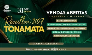 RÉVEILLON TONAMATA 2027 - 4ª EDIÇÃO - ALL INCLUSIVE em Rio de Janeiro