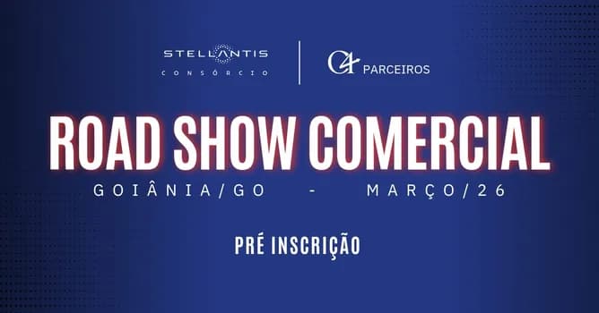 Imagem do ROAD SHOW COMERCIAL 2026 - Consorcio Stellantis + C4 Parceiros - GOIANIA - (Pré inscrição)
