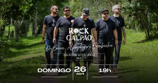 Imagem do Rock de Galpão em Ijuí - Turnê De Boina, Alpargata e Bombacha