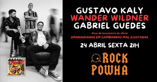 Imagem do Rock Powha apresenta Gustavo Kaly + Wander Wildner + Gabriel Guedes