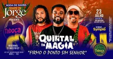 Roda de samba Filhos de Jorge com o Quintal da Magia no Taboca em Rio de Janeiro
