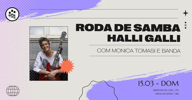 Imagem do RODA DE SAMBA HALLI GALLI com Monica Tomasi e Banda