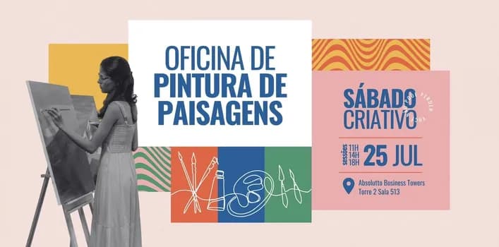 Imagem do Sábado Criativo: Edição Pintura de Paisagens