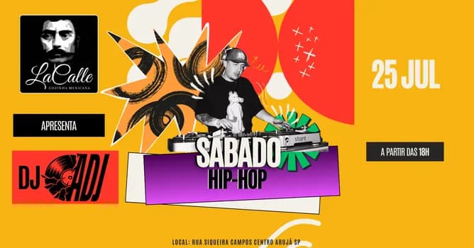 Imagem do SÁBADO HIP HOP com DJ ADJ