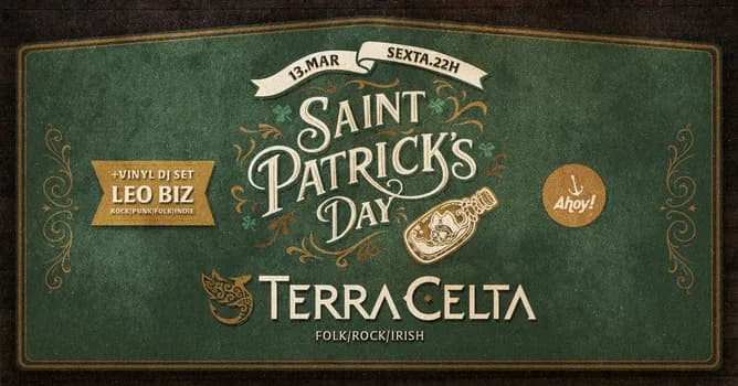 Imagem do SAINT PATRICK'S DAY COM TERRA CELTA no Ahoy! Tavern Club
